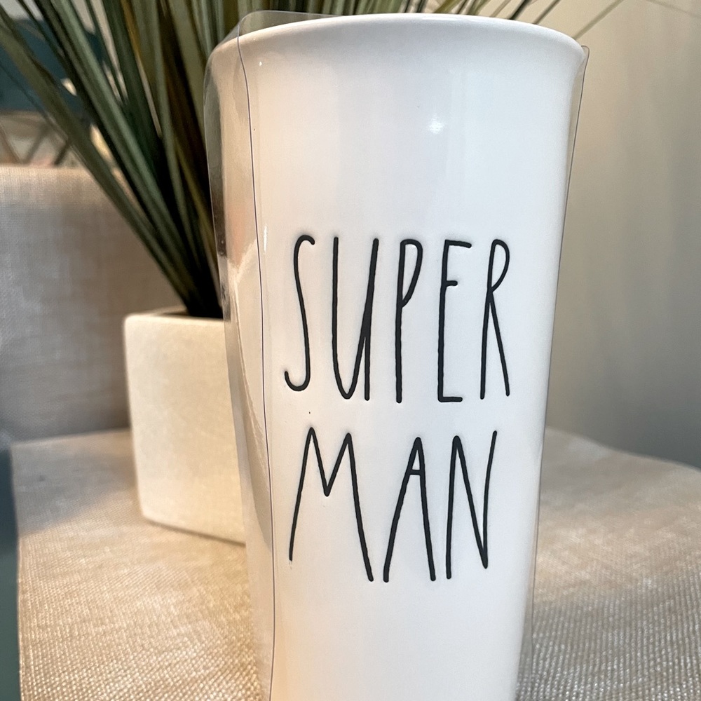 Rae Dunn SUPER MAN travel mug
